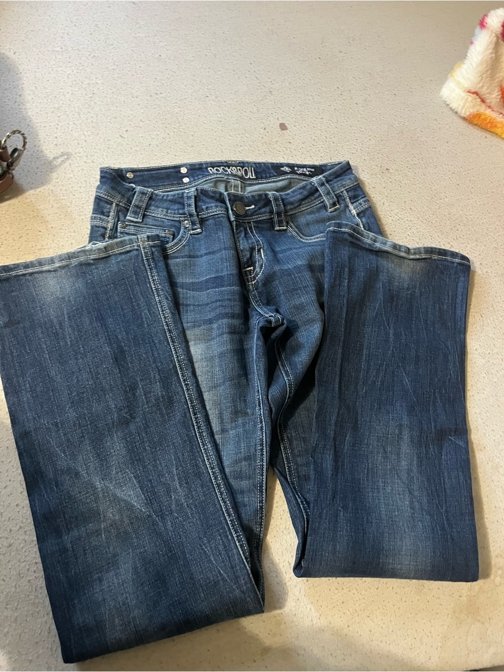 Rock & Roll Cowgirl Dark Blue Bootcut Jeans